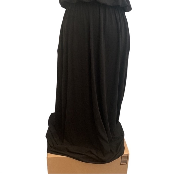 Zenana Black Bubble Top Maxi Sleeveless Dress Size 1X NWT - Picture 4 of 7